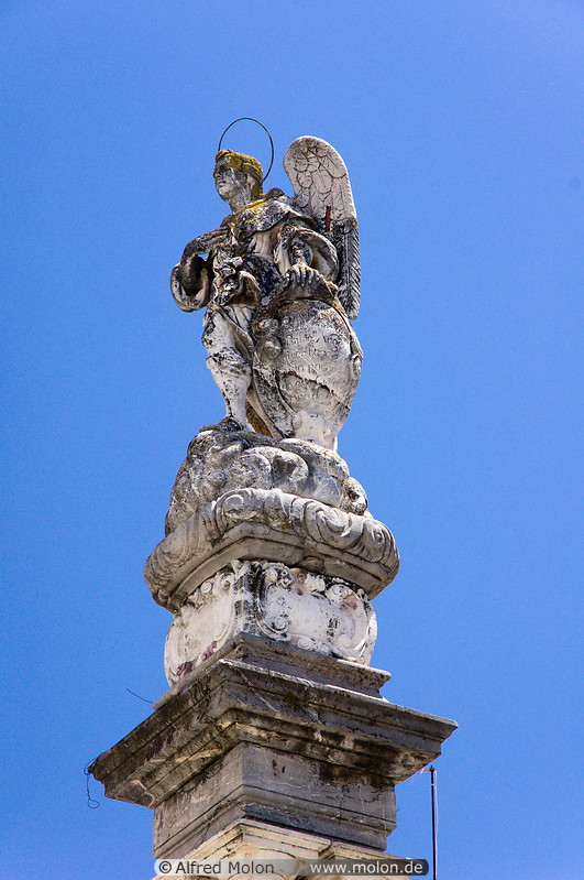 16 Statue of angel on pillar