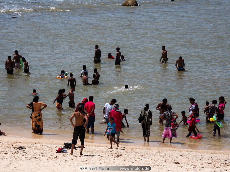41 Sri Lankan people swimming in the sea