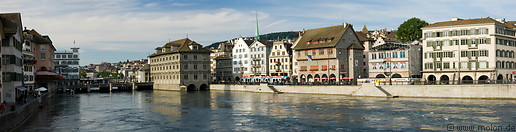 20 Limmat waterfront with town hall and bridge