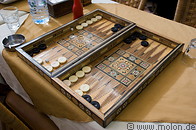 34 Wood and mother of pearl Syrian backgammon game