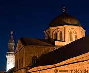 32 Transept, dome and minaret at night