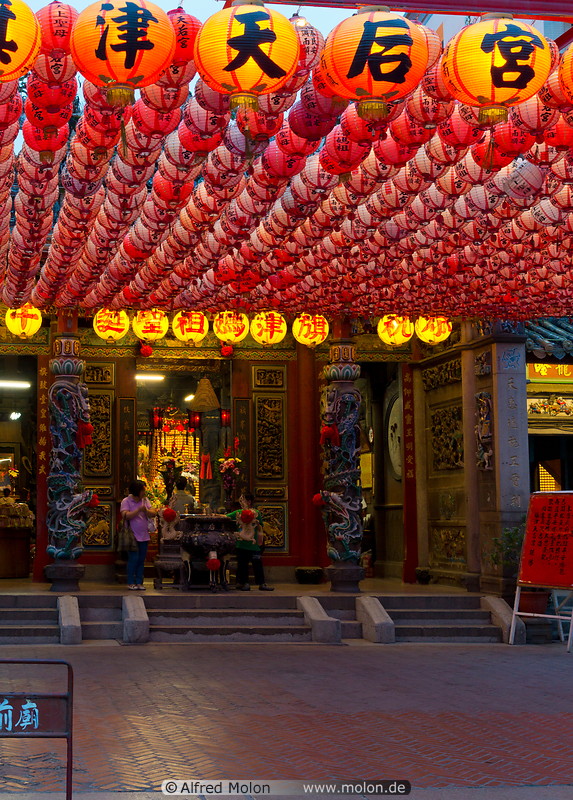 12 Matsu temple entrance with Chinese lanterns