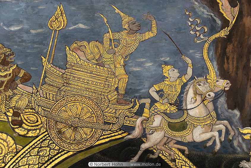 11 Wall paintings with Ramayana scenes