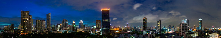 09 Business district skyline at night