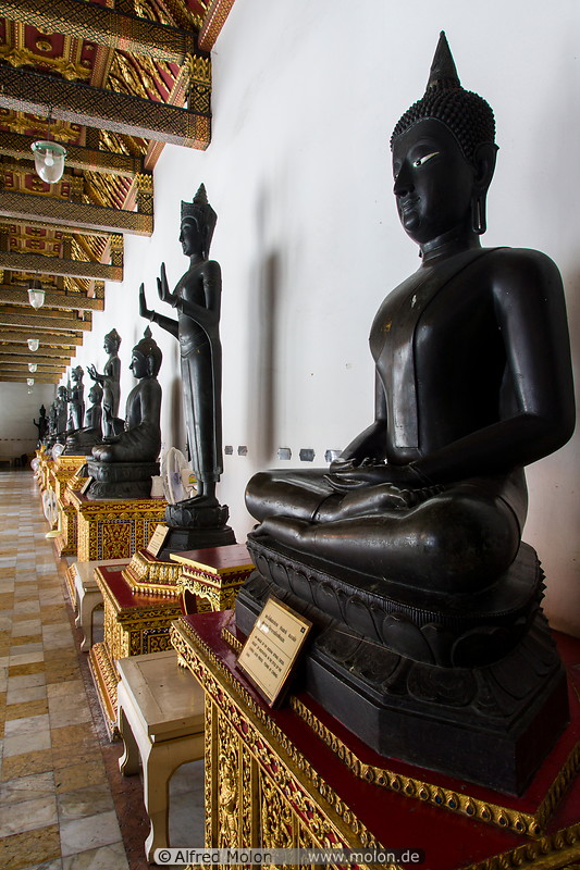 11 Black Buddha statues