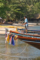 10 Long tail boats on beach