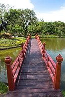 14 Red bridge on pond