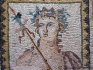 12 Bust of Dionysus mosaic