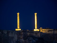 30 Corinthian columns at night