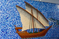 10 Dhow boat mosaic