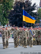 05 Ukrainian troops marching on street