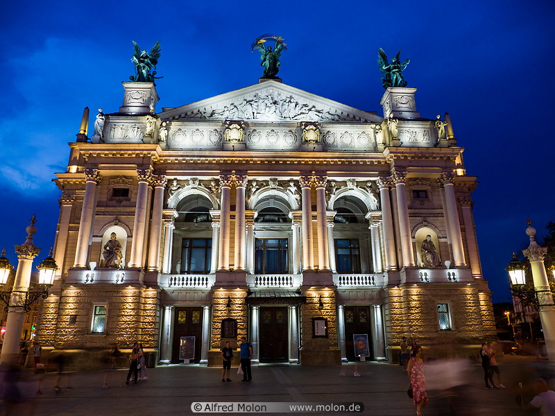75 Lviv opera at night