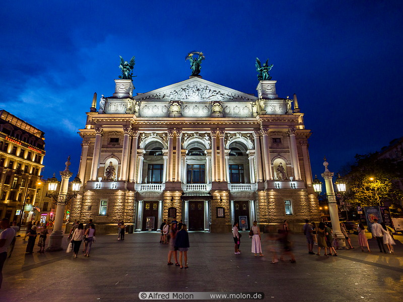 76 Lviv opera at night