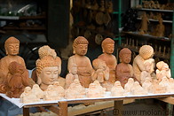 17 Buddha heads and statues