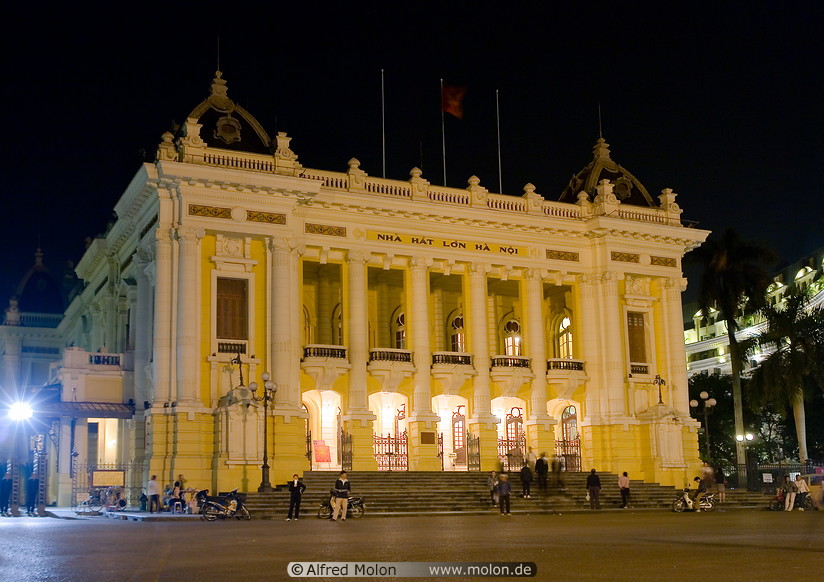 16 French colonial era opera house at night